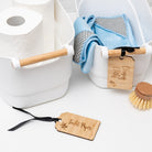 Large storage tub being used for pantry organisation.